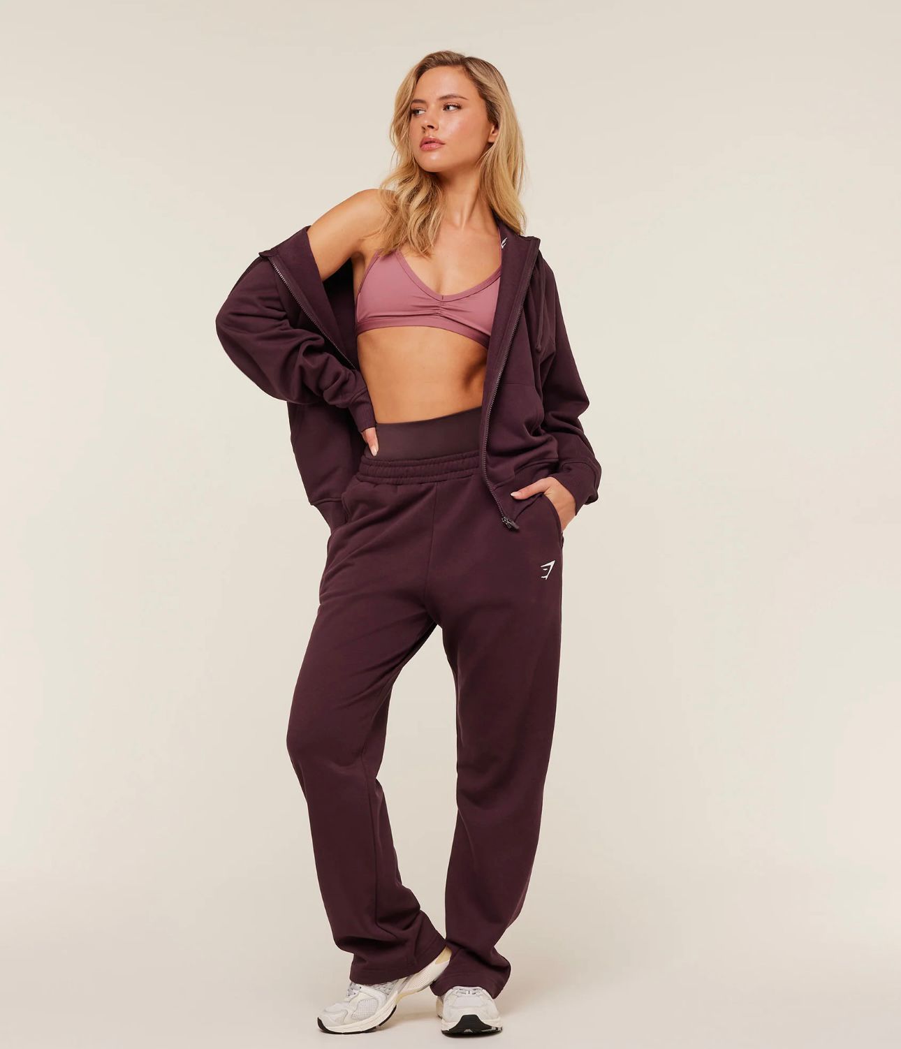 Gymshark Training Fleece Straight Leg Jogger GS Cherry Purple