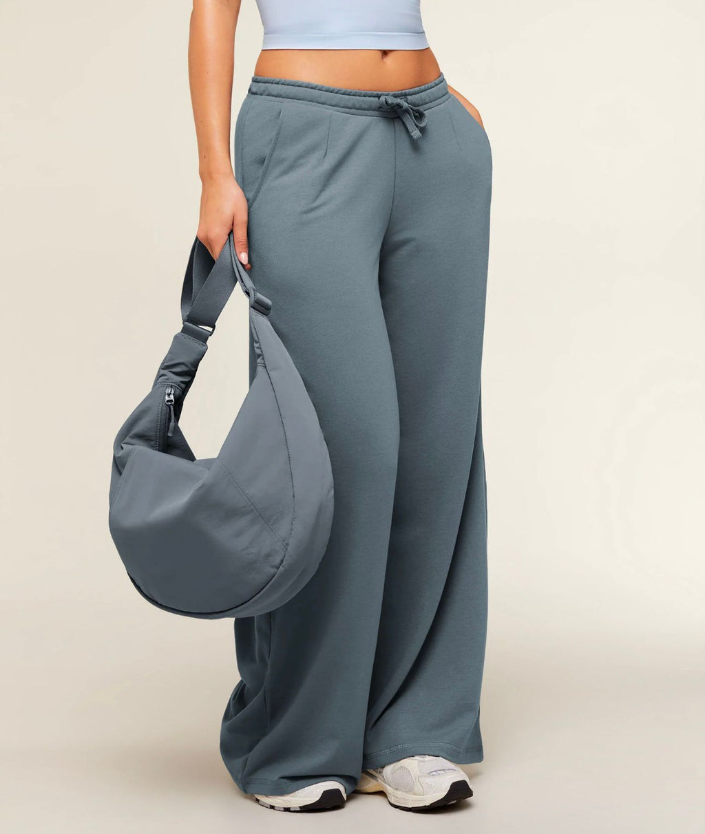 Gymshark Large Pleat Crossbody Iron Blue
